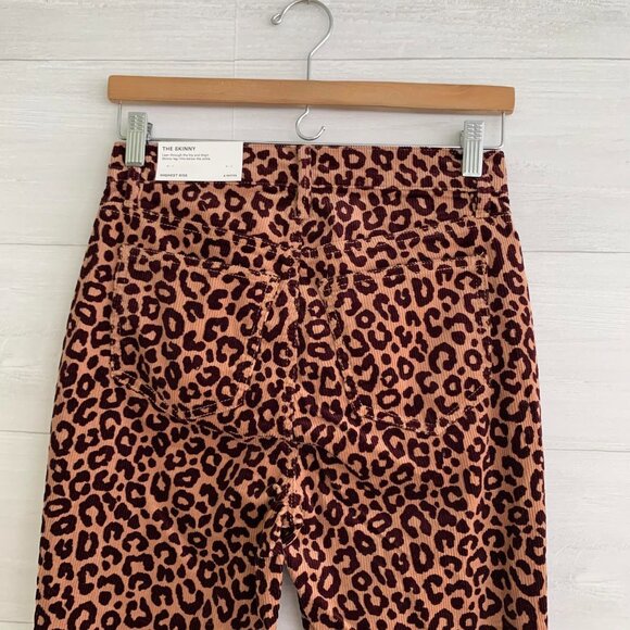 NWT Ann Taylor Petite Beige burgundy corduroy The Skinny Highest Rise pants, 4P - Picture 3 of 6